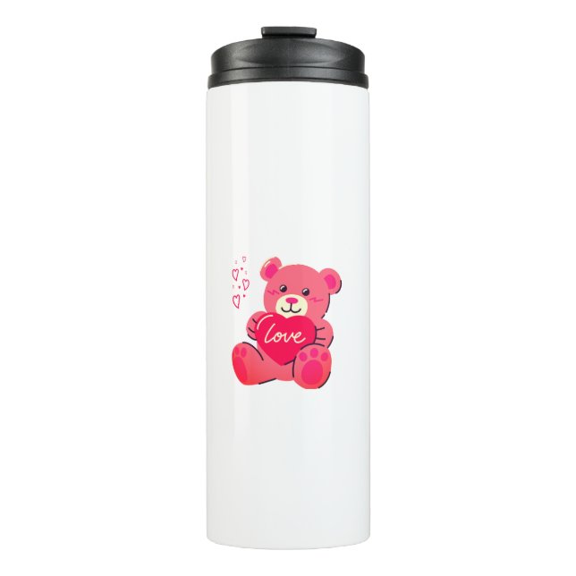 Termo Kawaii Fluffy Animal Pink (Anverso)