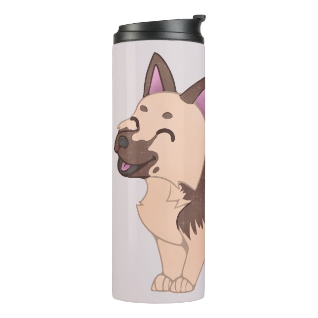 Termo Kawaii German Shepherd Dog (Rotado hacia la izquierda)