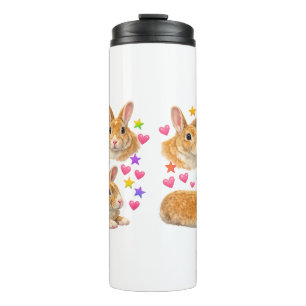 Termo kawaii lindo conejo conejito arcoíris y2k
