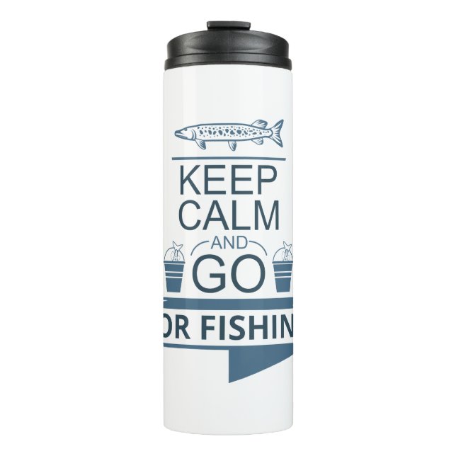 Termo Keep calm and go for fishing (Anverso)