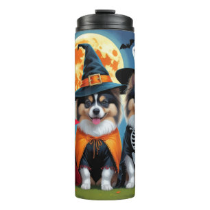 Termo Keeshond Dogs Calabaza Halloween Funny