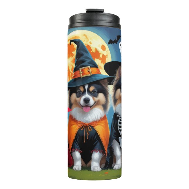 Termo Keeshond Dogs Calabaza Halloween Funny (Anverso)