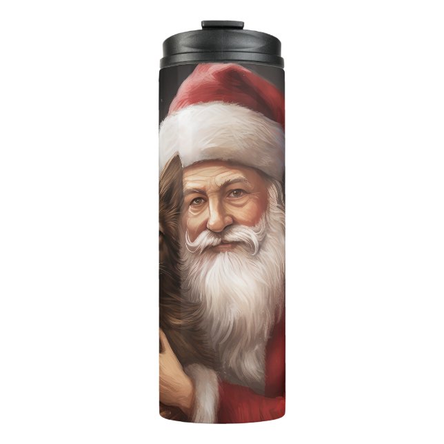 Termo Kelpie australiano con Santa Claus Navidad (Anverso)