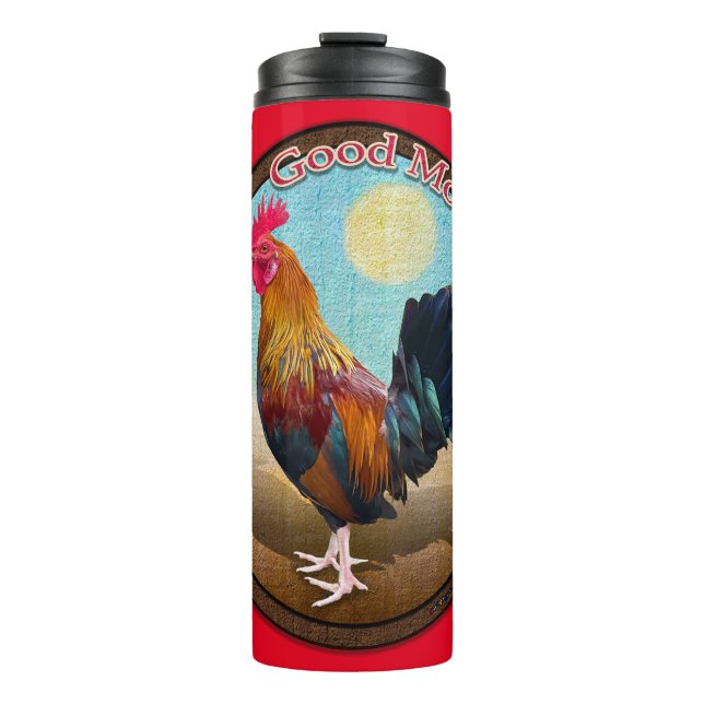 Termo Key West - Oval de cosecha de gitanos Buenos días (Anverso)