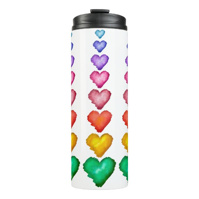 Termo KiniArt Corazones Acuarelados (Anverso)