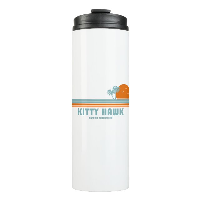 Termo Kitty Hawk North Carolina Sun Palm Trees (Anverso)