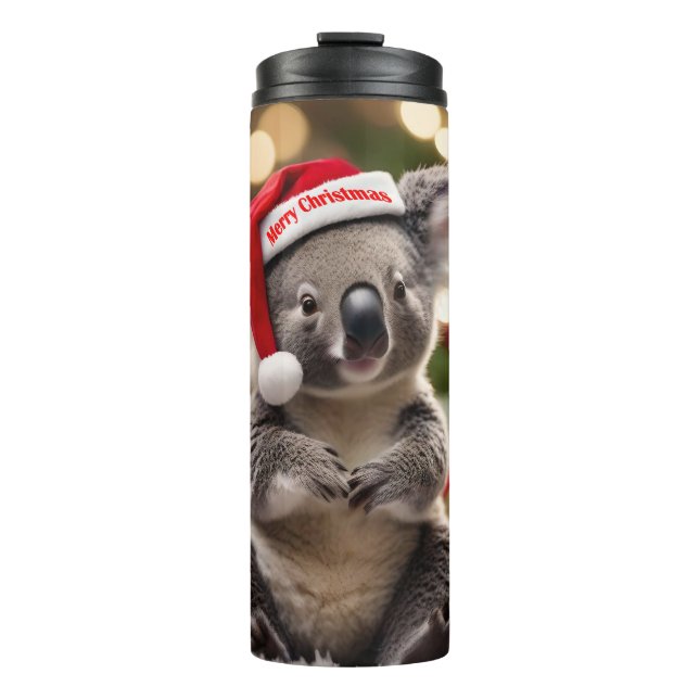 Termo Koala Lleva Sombrero De Santa, (Anverso)