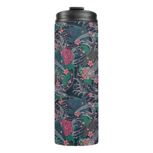 Termo Koi y Chrysanthemums japoneses