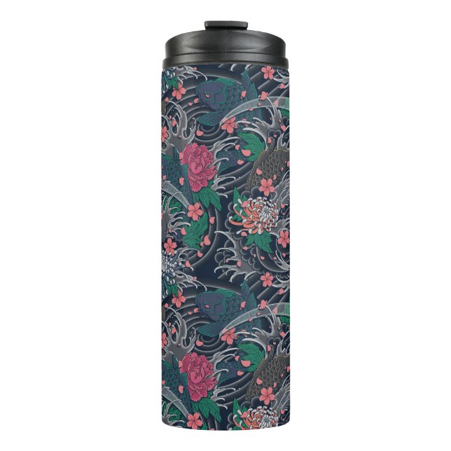 Termo Koi y Chrysanthemums japoneses (Anverso)