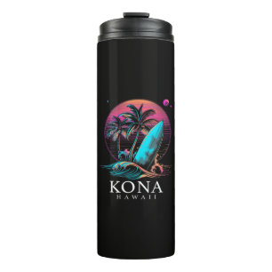Termo Kona Hawái Tabla de Surf Hawaiana Vintage 