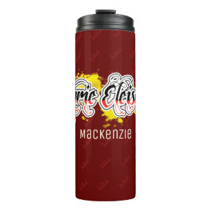 Termo Kyrie Eleison Dos colores divididos y nombre en ro