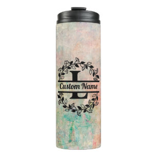 Termo L Floral Monogram Letter
