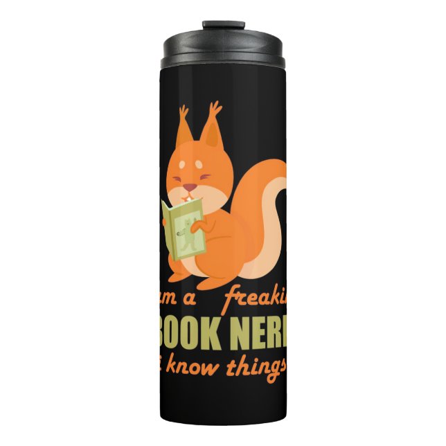 Termo La ardilla del nerd del libro (Anverso)