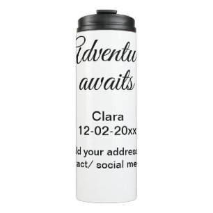 Termo La aventura comienza a añadir nombre fecha año lug