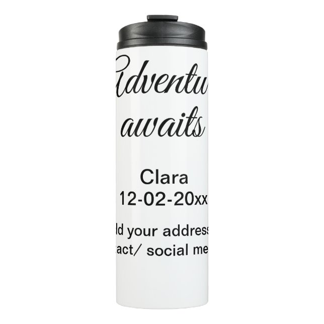 Termo La aventura comienza a añadir nombre fecha año lug (Anverso)