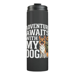 Termo La aventura espera con mi perro de excursión