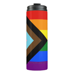 Termo La bandera del orgullo progresista de SlipperyJoe 