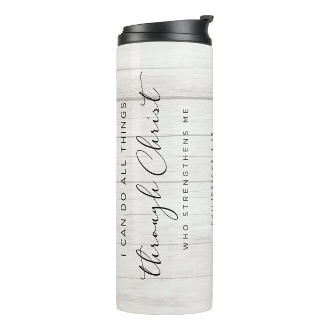 Termo La Biblia Verse Filipinas 4:13 Puedo Hacer Todas L (Rotado hacia la izquierda)