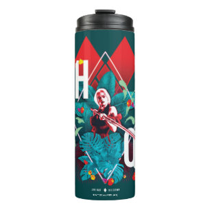 Termo La brigada suicida   Harley Quinn Floral Diamond