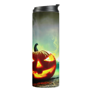Termo La calabaza de Halloween luminosa de SlipperyJoe w