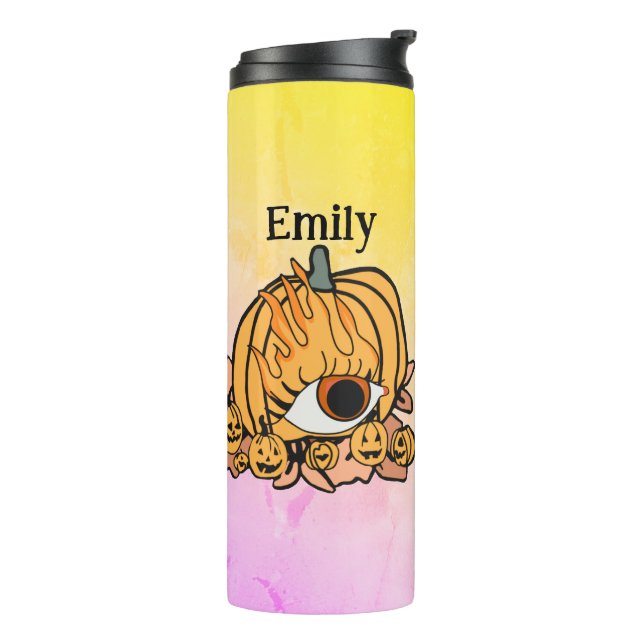 Termo La Calabaza Retro Personalizada Flamante Ojo (Rotado hacia la izquierda)