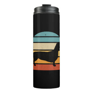 Termo La camiseta retro de la cosecha de perro de Dushho