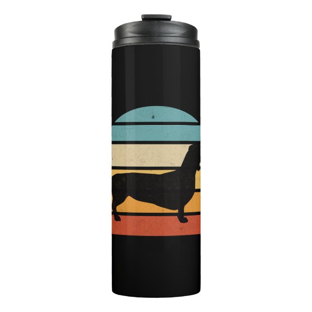 Termo La camiseta retro de la cosecha de perro de Dushho (Anverso)
