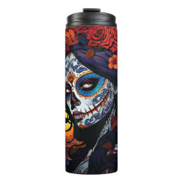 Termo La Catrina Calavera Día de Halloween Muerto