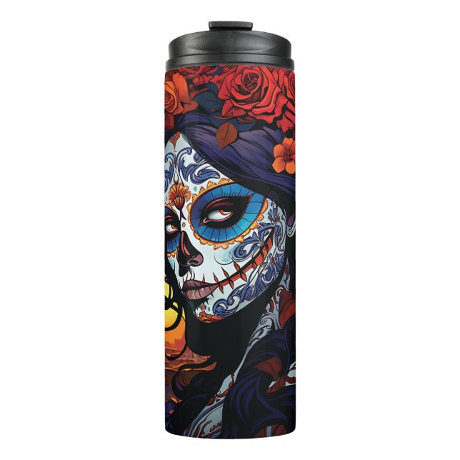 Termo La Catrina Calavera Día de Halloween Muerto (Anverso)