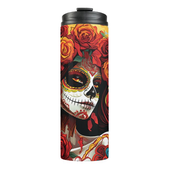 Termo La Catrina Calavera Día de Halloween Muerto (Anverso)
