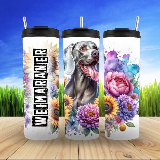 Termo La colorida flor de Weimaraner (Subido por el creador)