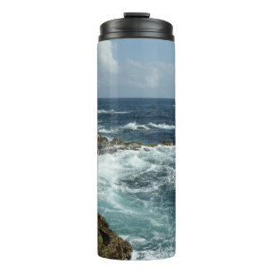Termo La costa rocosa y el océano azul de Aruba