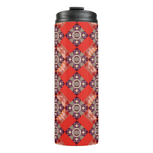 Termo La decoración es marrón, beige y rojo. Borroider