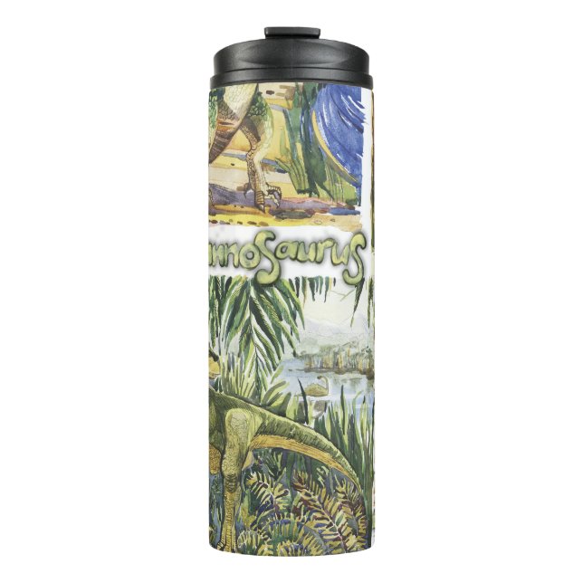 Termo La era de los dinosaurios: Ilustracion paisajístic (Anverso)