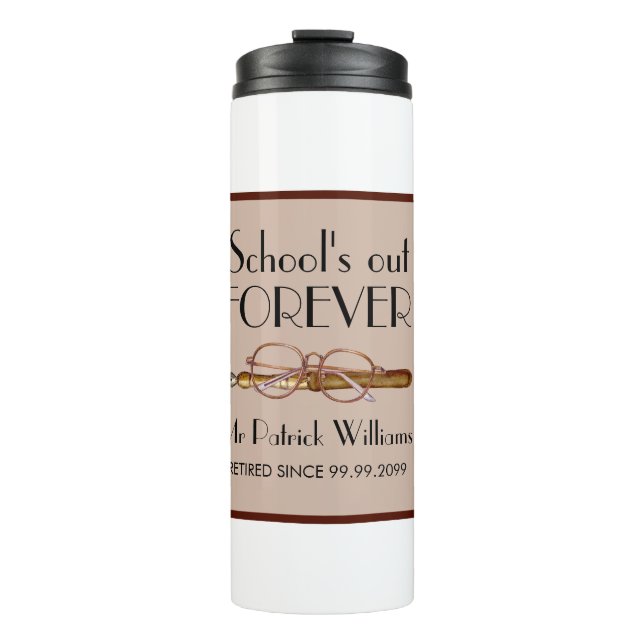 Termo La escuela se retira para siempre como profesor vi (Anverso)