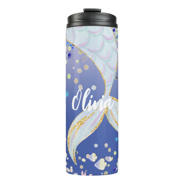 Termo La fantástica playa de la sirena Purpurina bajo el (Anverso)