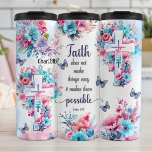 Termo La Fe Hace Posibles Las Cosas Florales