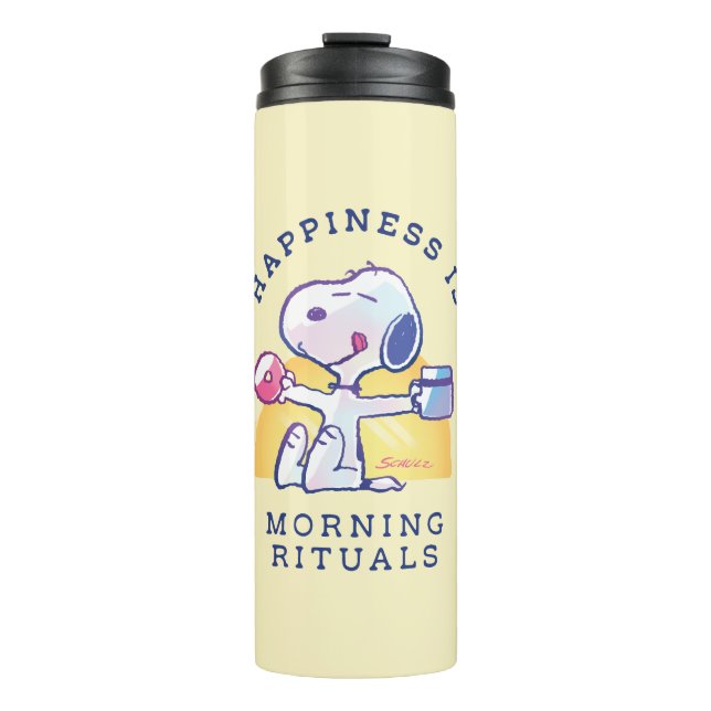 Termo La felicidad es rituales matutinos (Anverso)