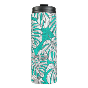 Termo La jungla deja sin foco tropical floral