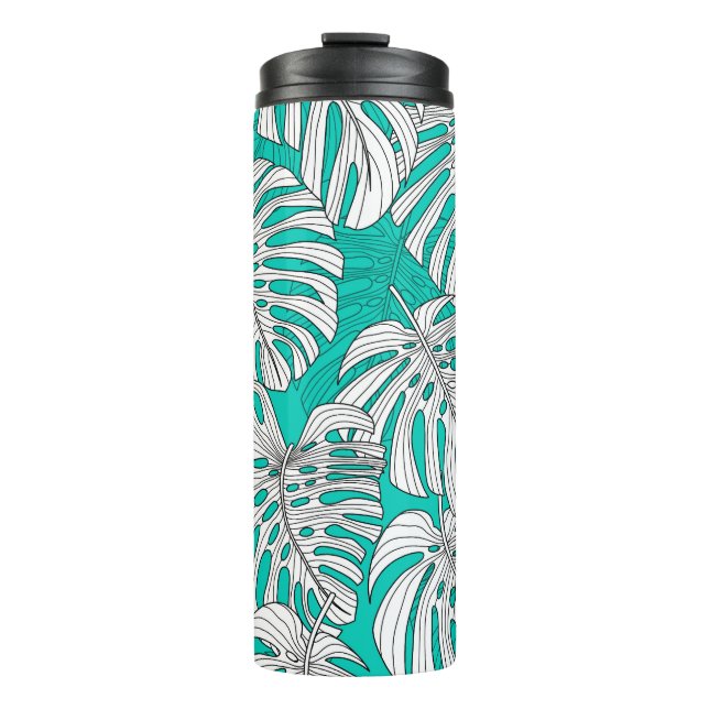 Termo La jungla deja sin foco tropical floral (Anverso)