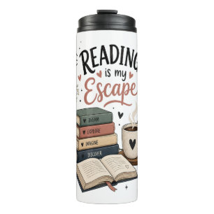 Termo La lectura es mi escape - Estética de amante de li