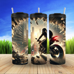 Termo La libertad y la velocidad de la motocicleta urban