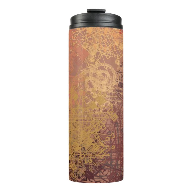 Termo La mano hizo arte. Textura colorida. Arte moderno. (Anverso)