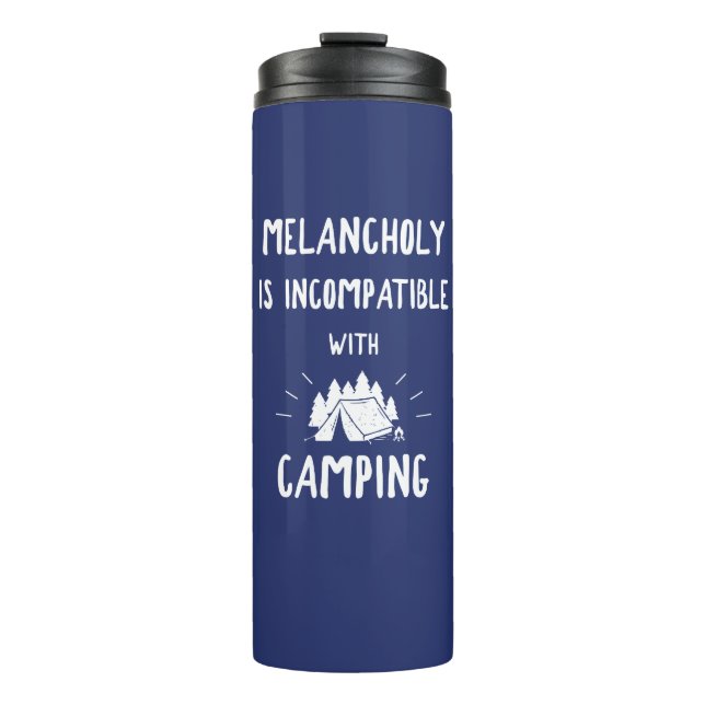 Termo La Melancolía Es Incompatible Con El Camping (Anverso)