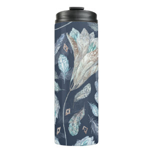 Termo La Moda Boho contiene flores: color de agua azul o