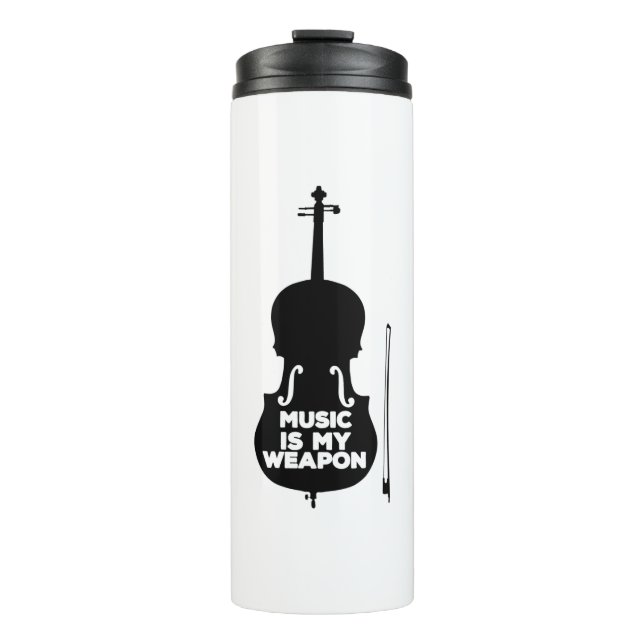 Termo La música es mi arma (Anverso)