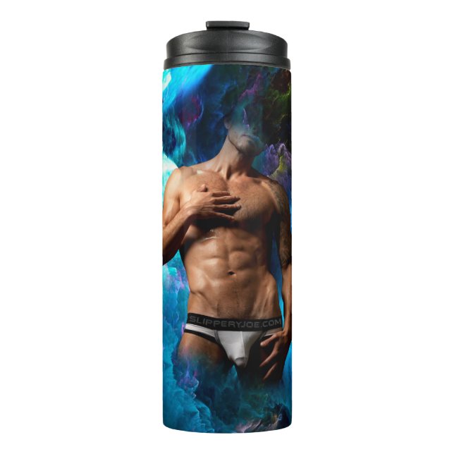 Termo La protuberancia de ropa interior de hombre muscul (Anverso)