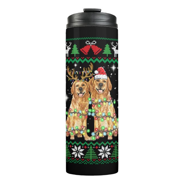 Termo La recuperación de oro Navidades feos Perro Gracio (Anverso)