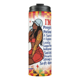 Termo La reina negra melanin poppin sista afirmación amo