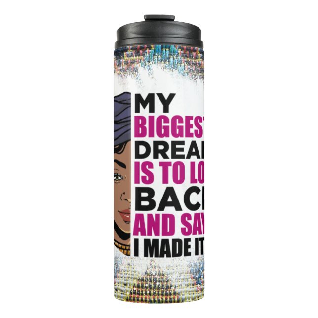 Termo La reina negra melanin poppin sista afirmación amo (Anverso)